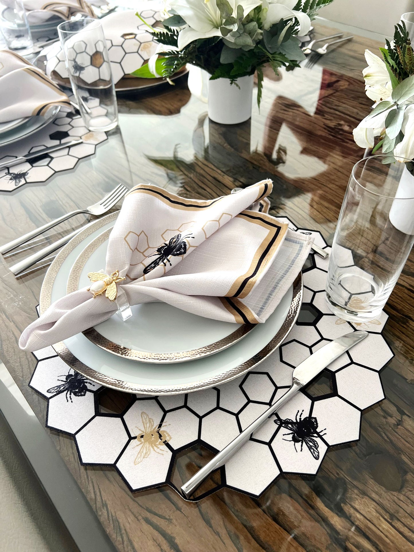 Bee Hive Spill-Proof Placemats (set of 6)