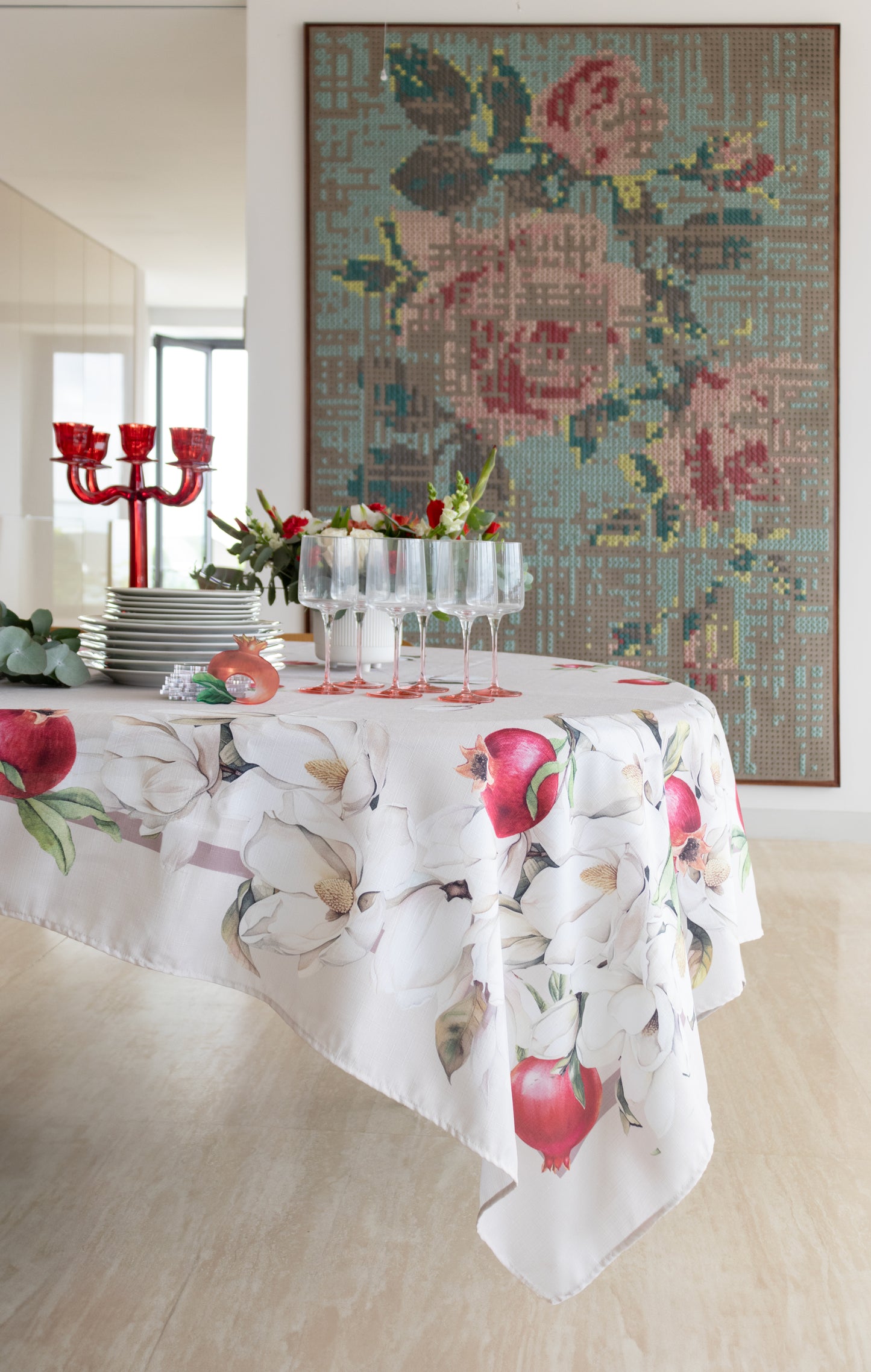 Pomegranate Challah Cover