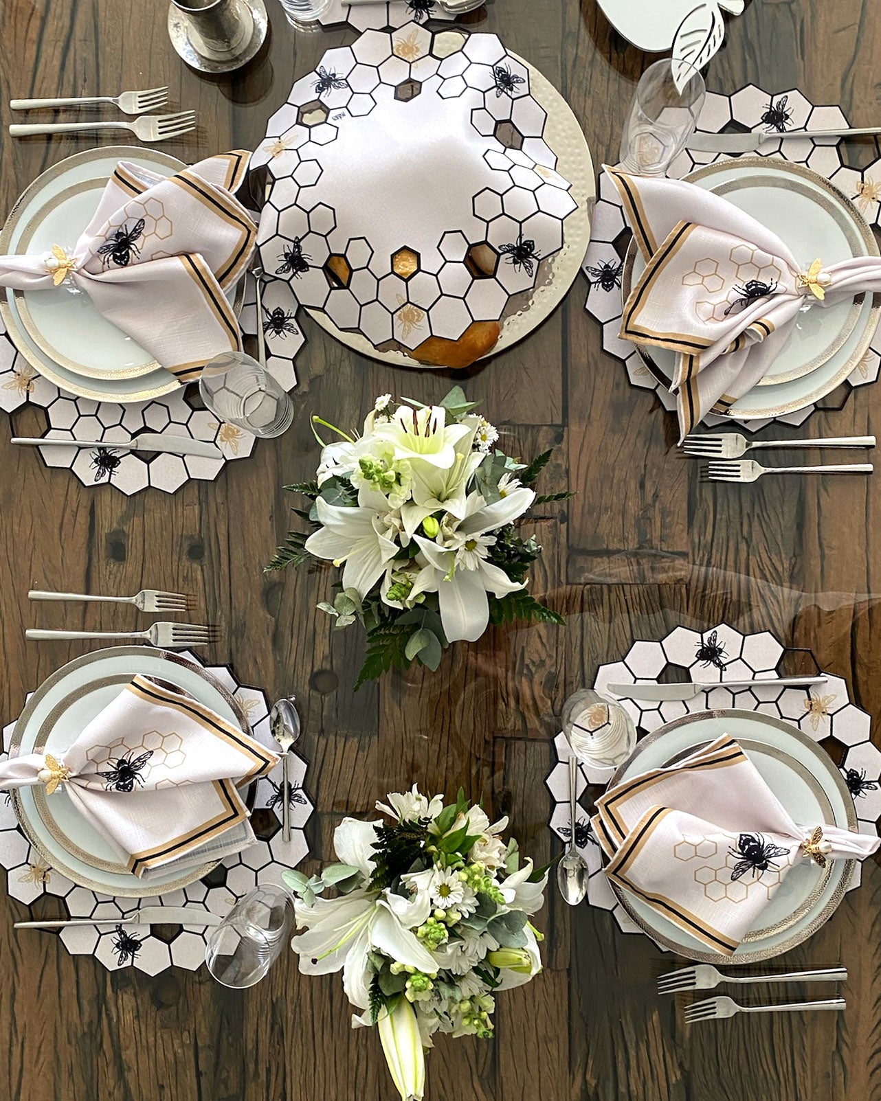 Bee Hive Spill-Proof Placemats (set of 6)