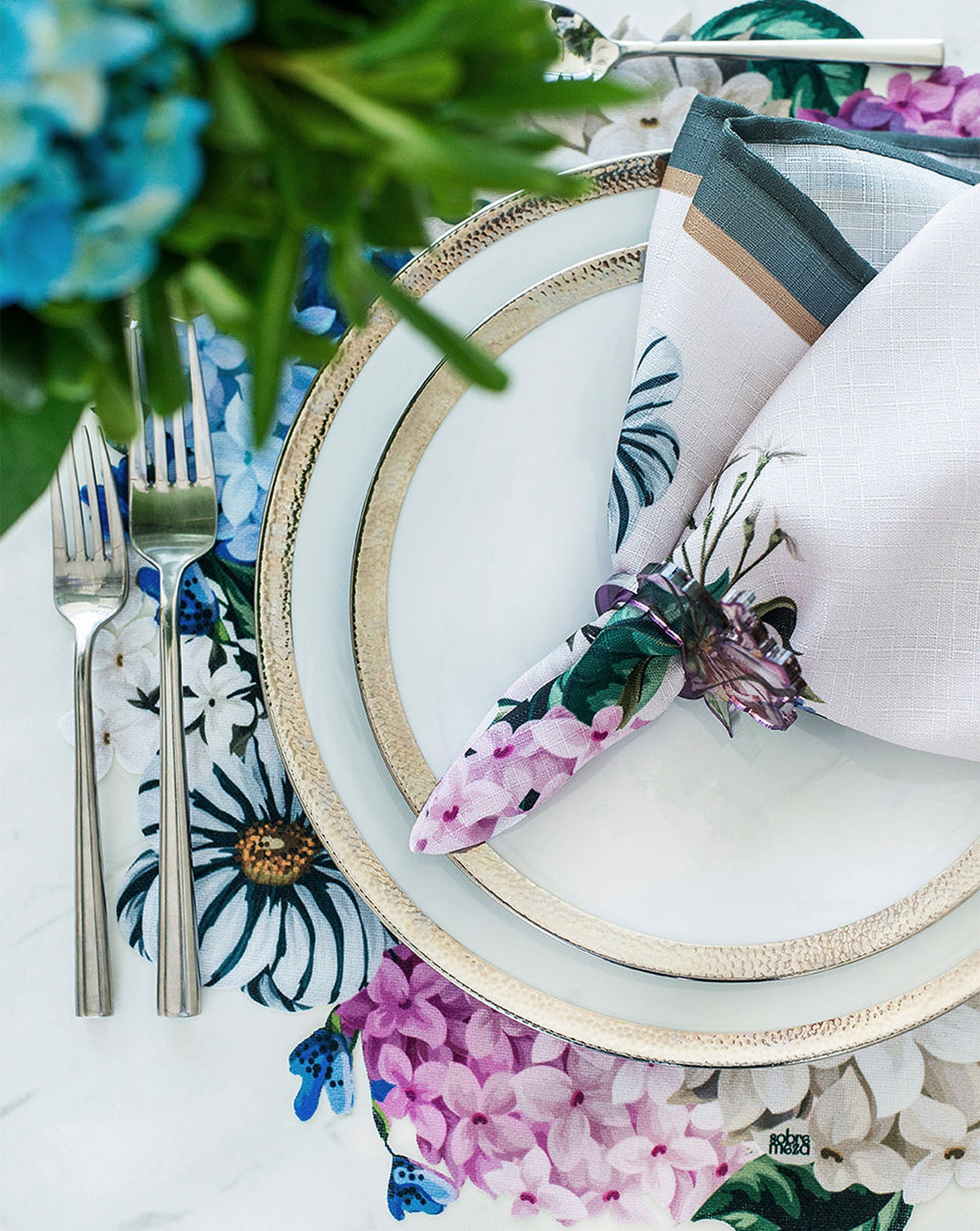 Hortensia Spill-Proof Placemats (set of 6)