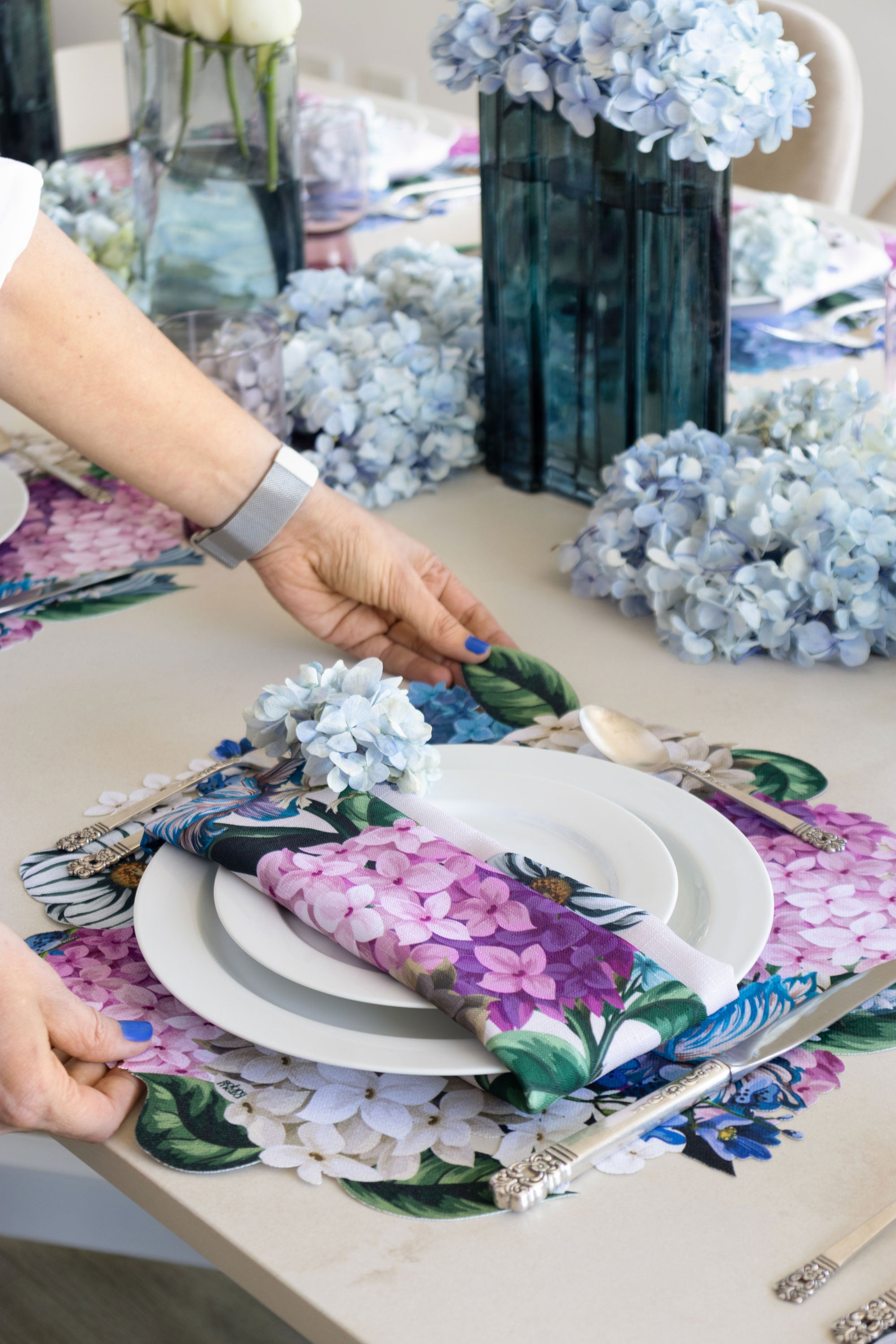 Hortensia Spill-Proof Placemats (set of 6)
