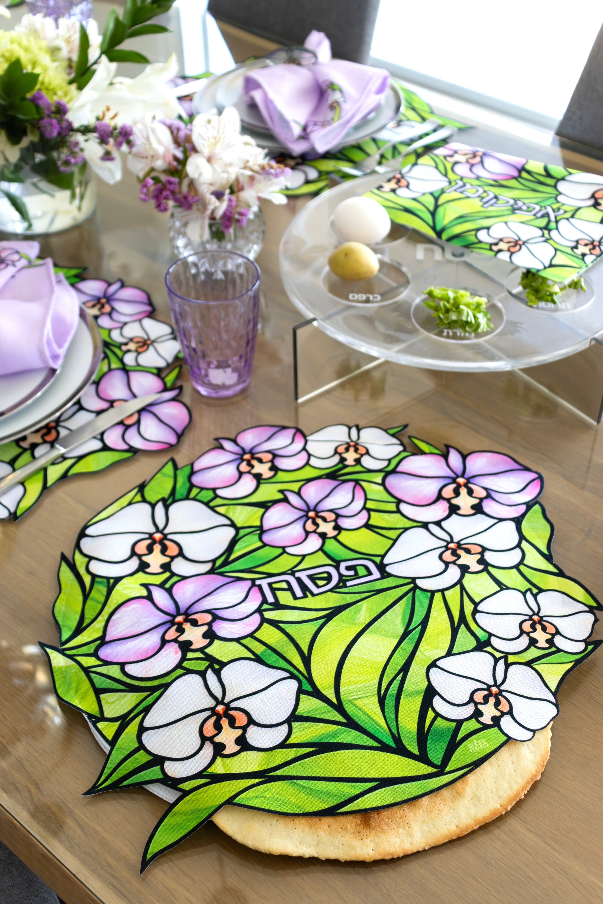 Tiffany Matzah Cover & Afikoman Bag