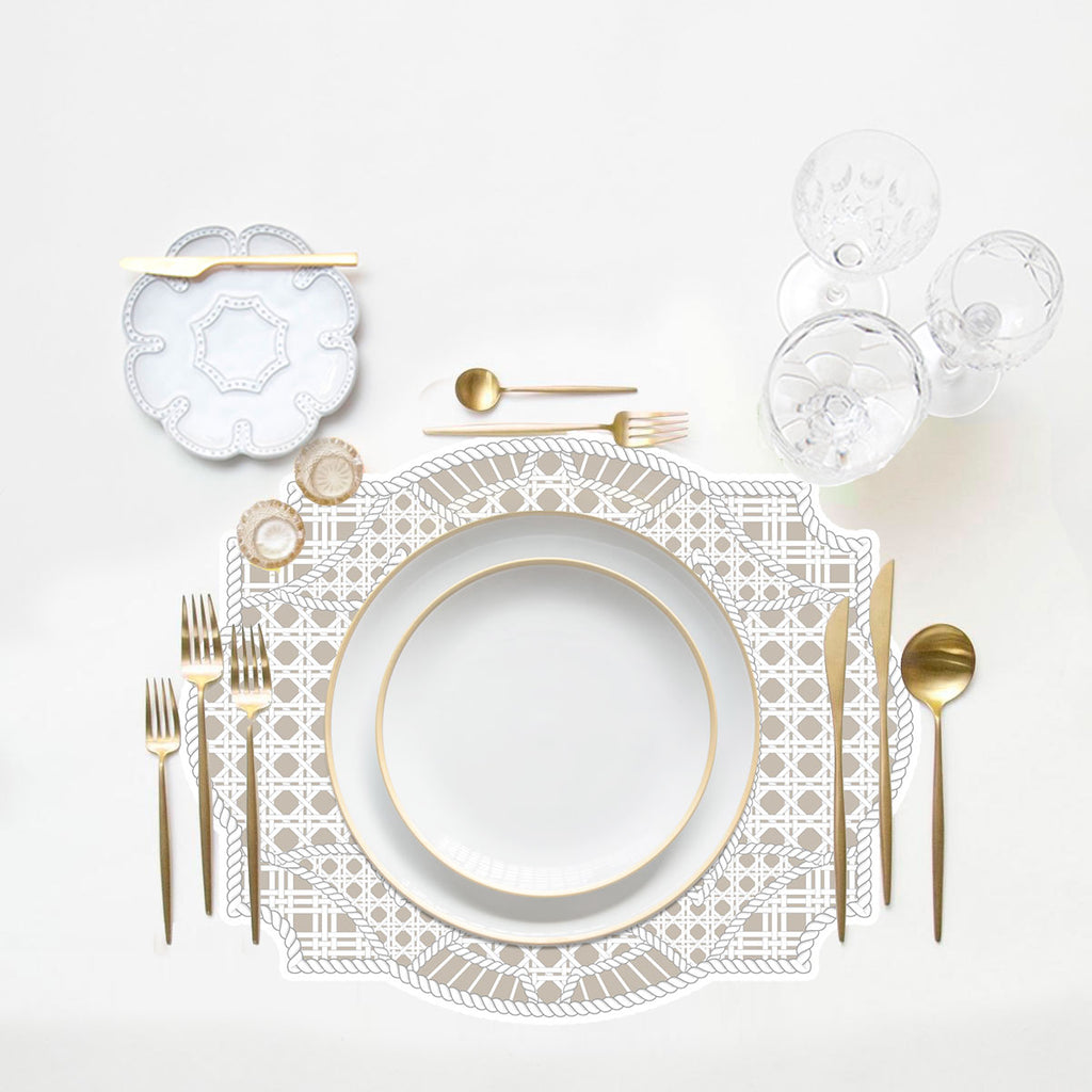 Rattan Spill-Proof Placemats Set