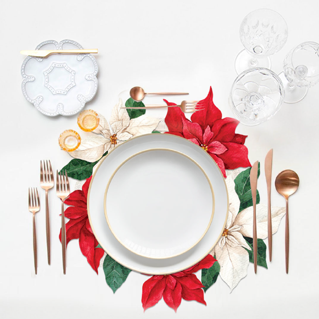 Poinsettia Spill-Proof Placemats (set of 6)