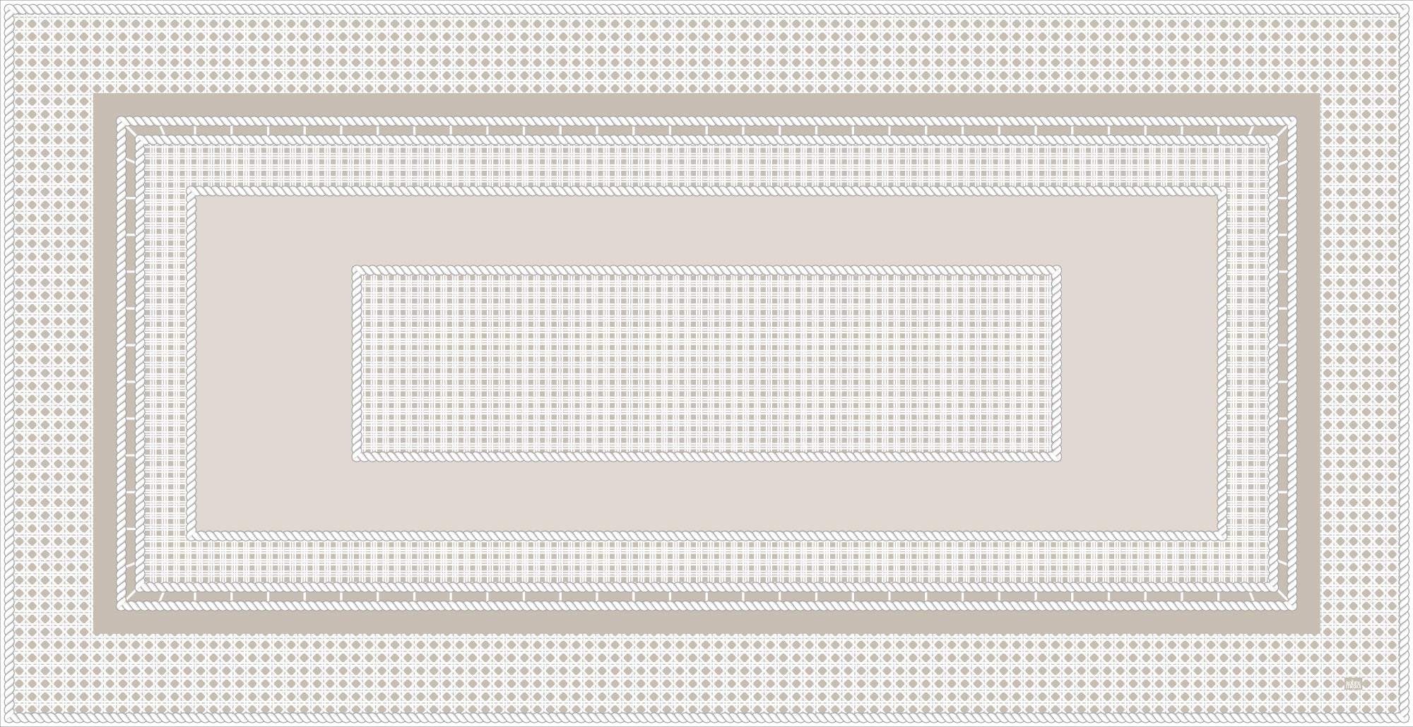 Rattan Easy-Care Tablecloth