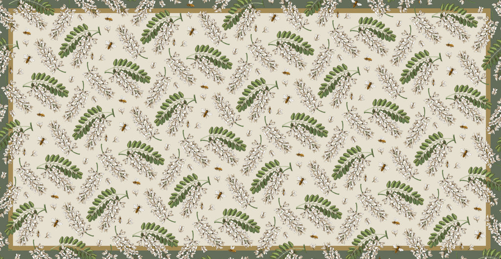 Fleur Beige Easy-Care Tablecloth