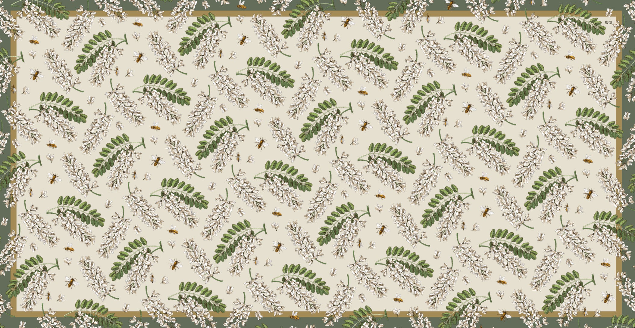 Fleur Beige Easy-Care Tablecloth