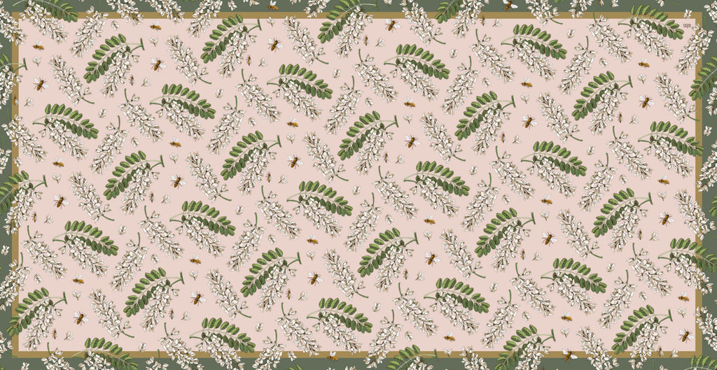 Fleur Pink Easy-Care Tablecloth