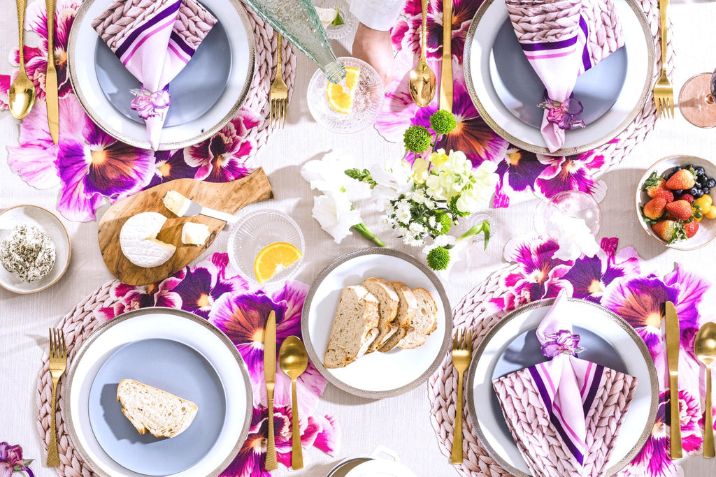 Pansy Spill-Proof Placemats (set of 6)