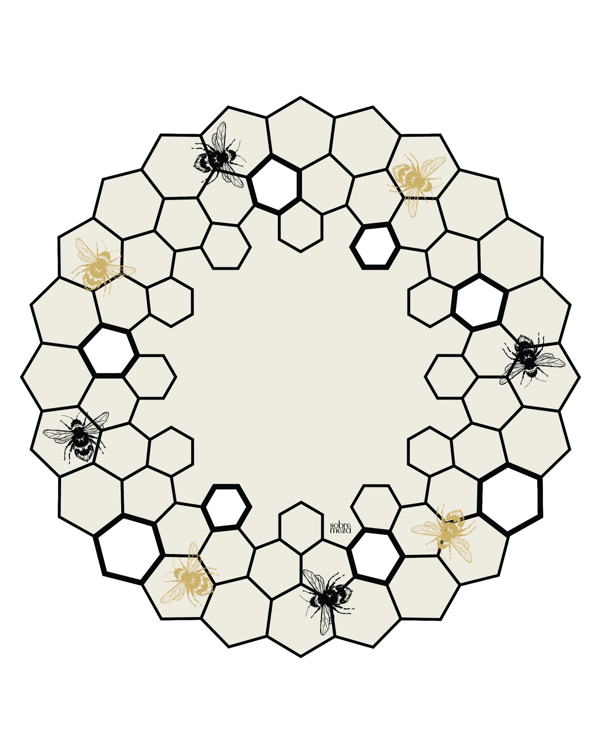 Bee Hive Spill-Proof Placemats (set of 6)