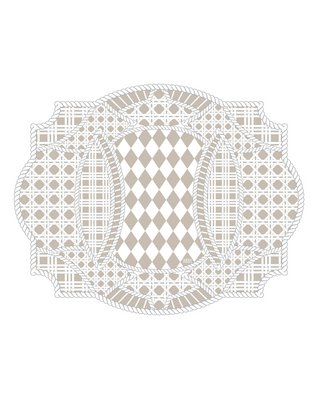 Rattan Spill-Proof Placemats Set
