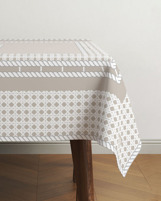Rattan Easy-Care Tablecloth