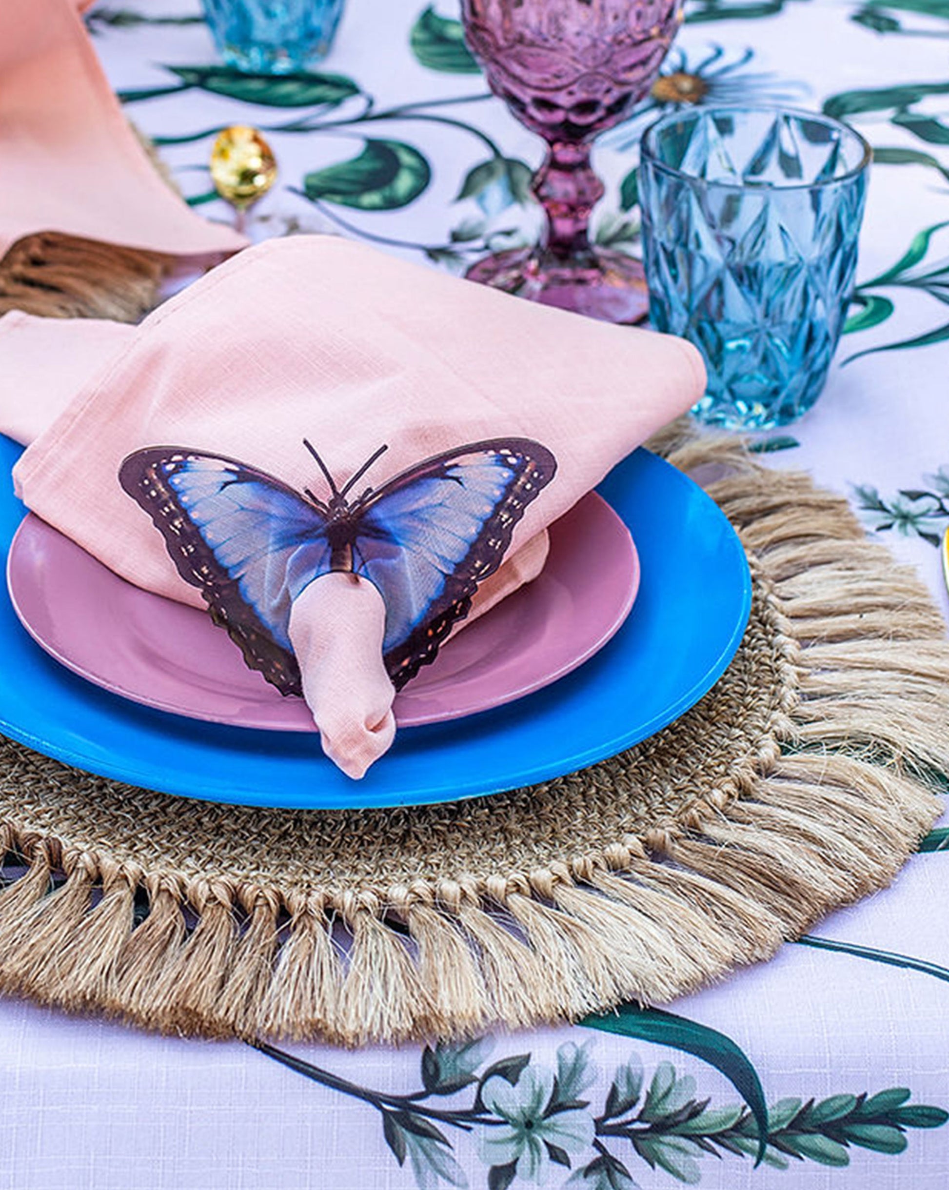 Butterfly Acrylic Napkin Rings (set of 6) - Main Image