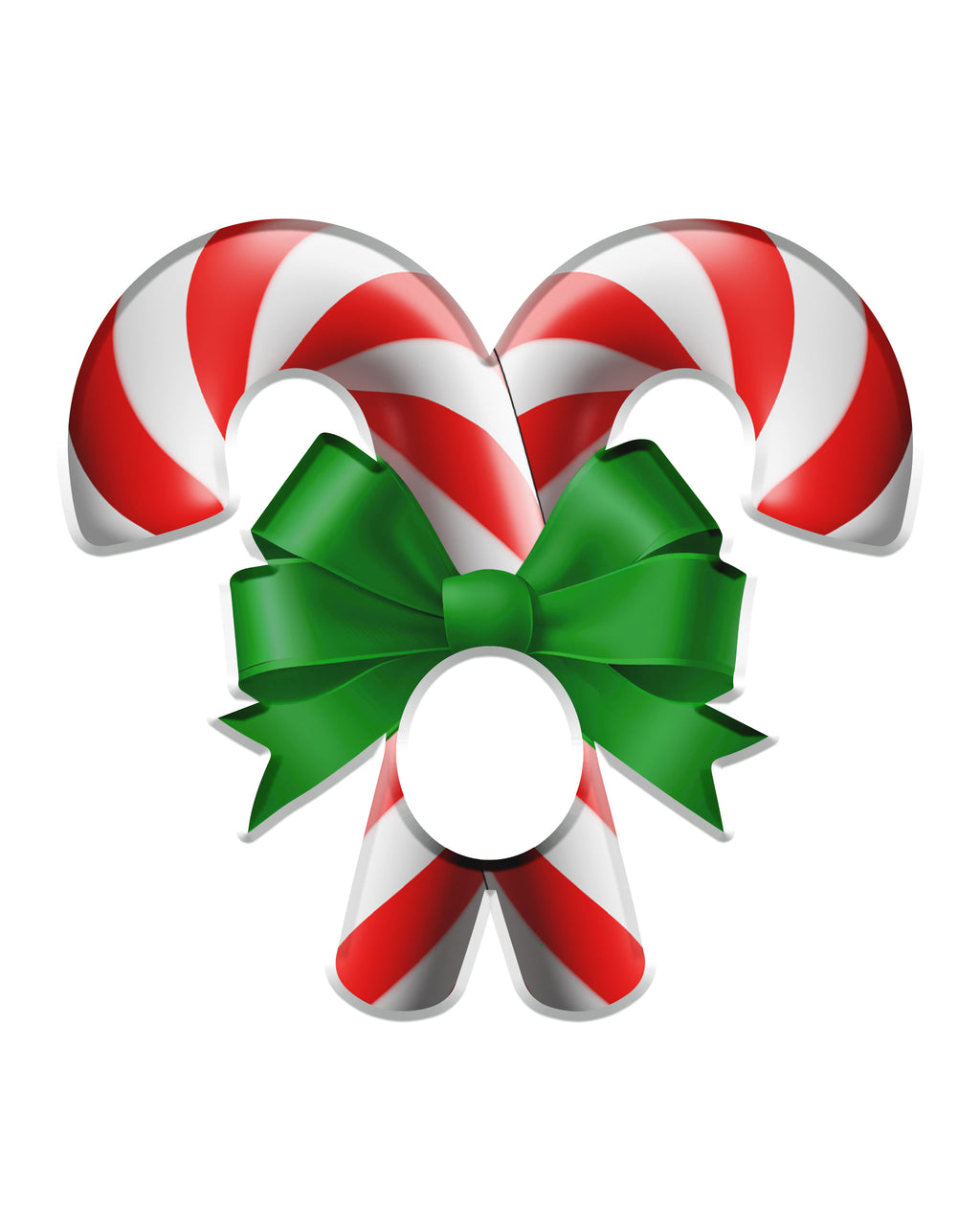 Candy Cane Acrylic Napkin Rings (set of 6)