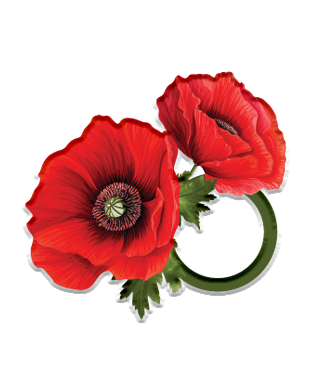 Poppy Acrylic Napkin Rings (set of 6)
