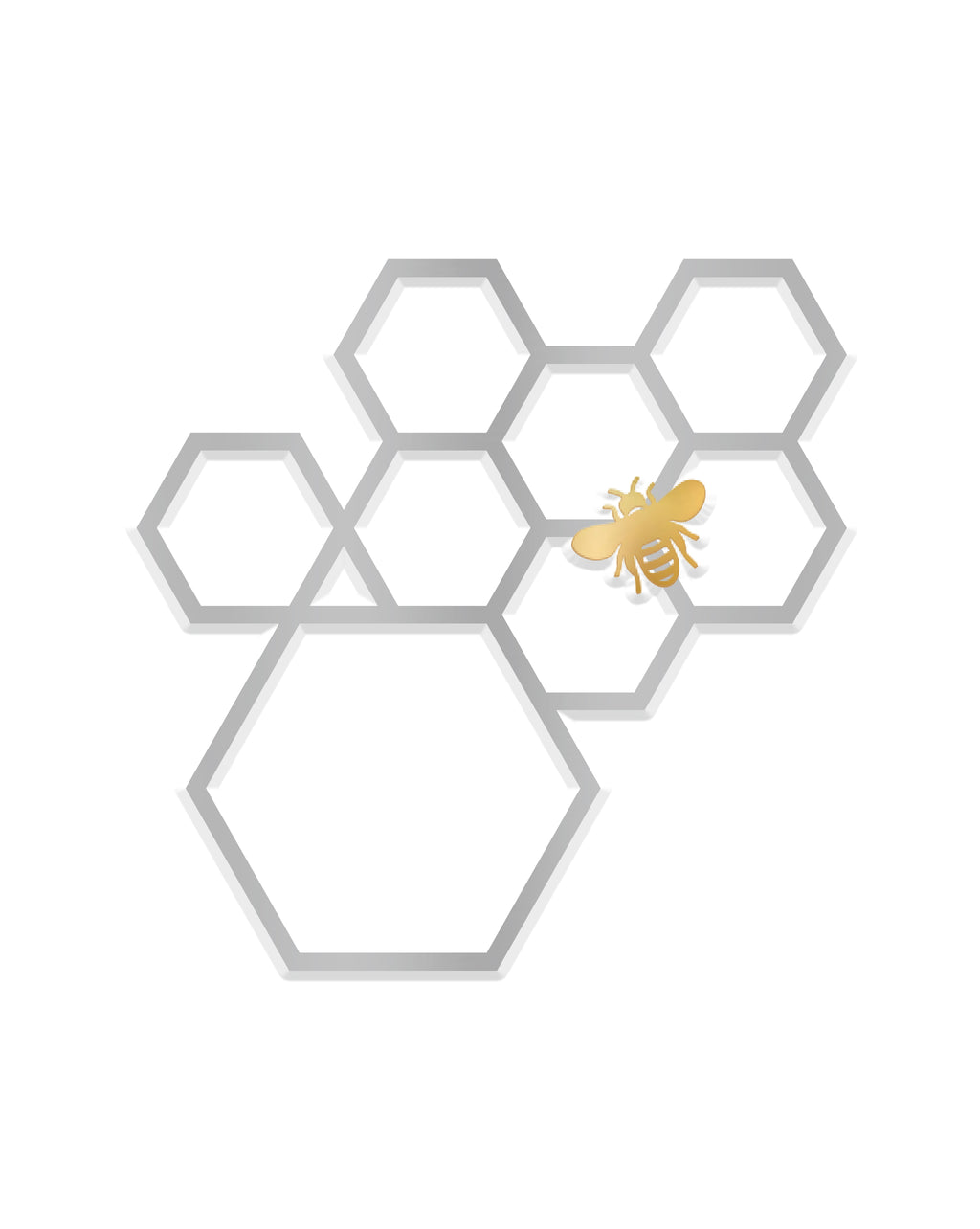 Honey Comb Acrylic Napkin Rings (set of 6)