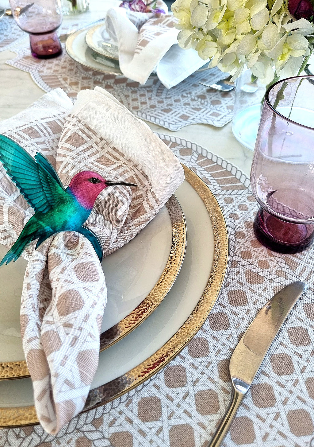 Colibri Acrylic Napkin Rings (set of 6)