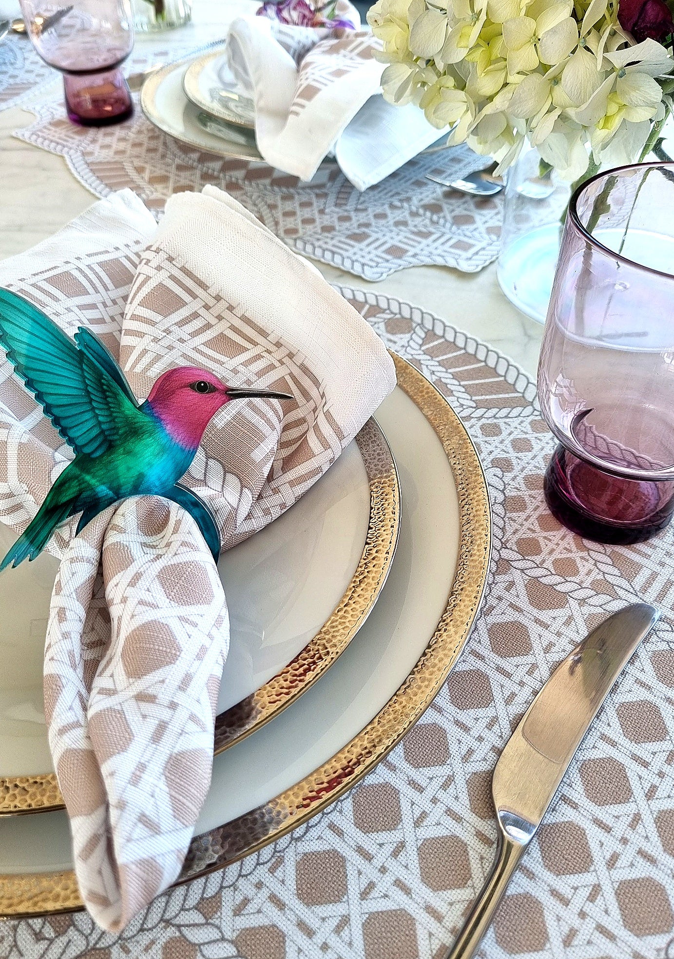 Colibri Acrylic Napkin Rings (set of 6)